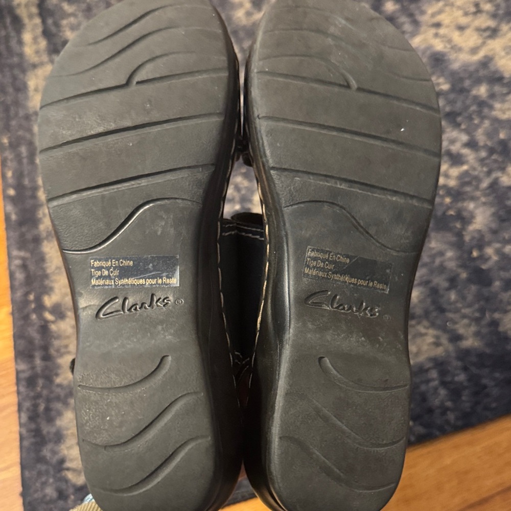 Clarks Black Sandals with Buckle Detail - Picture 2 of 7